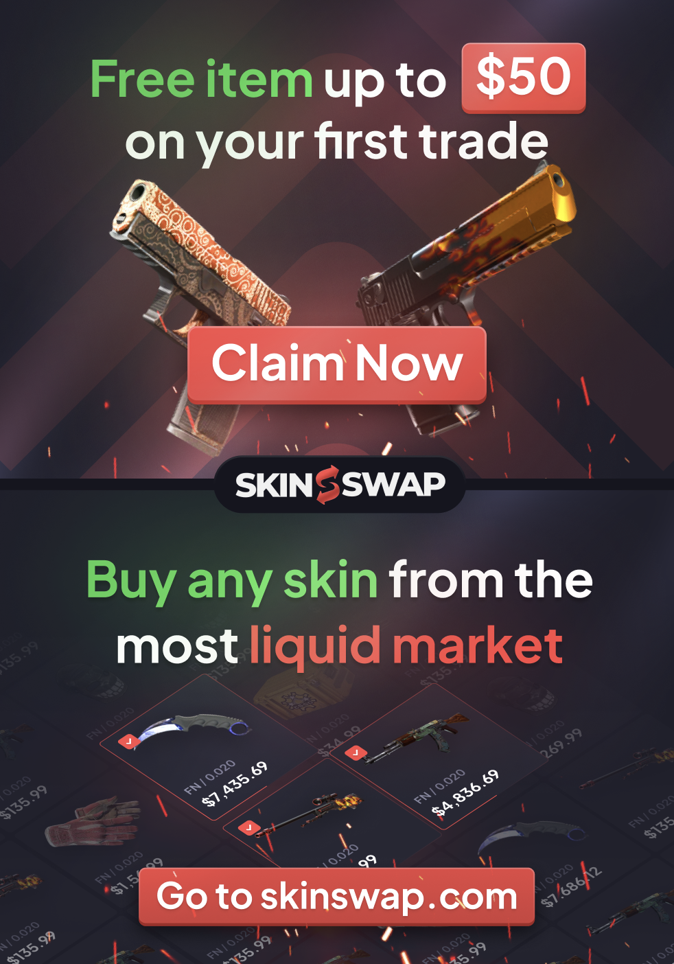 SkinSwap - Trade CS2 and Rust Skins